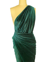 Shimmer Stretch Velvet Hunter Green