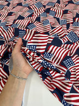 Printed Nylon Spandex American Flag
