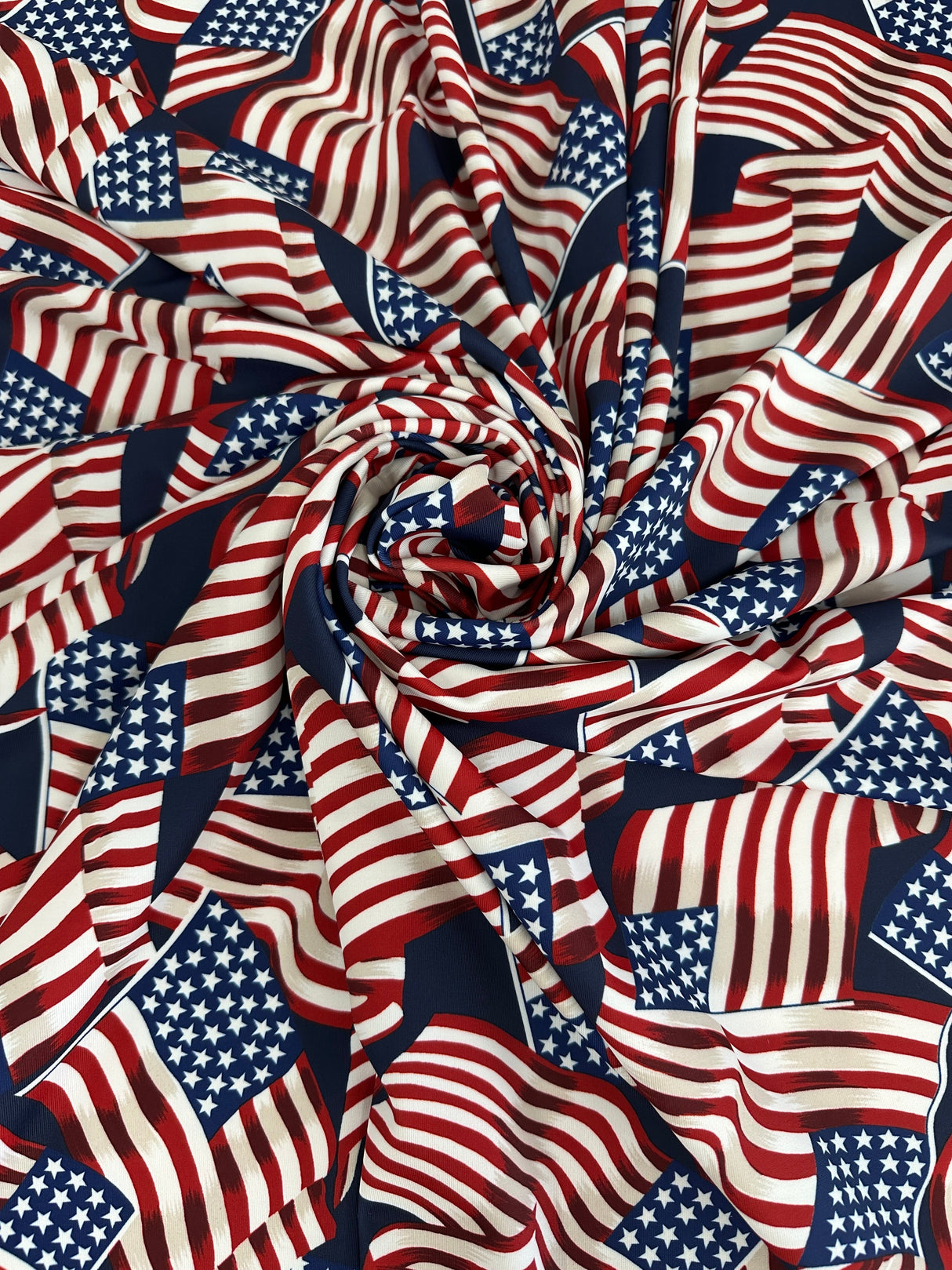 Printed Nylon Spandex American Flag
