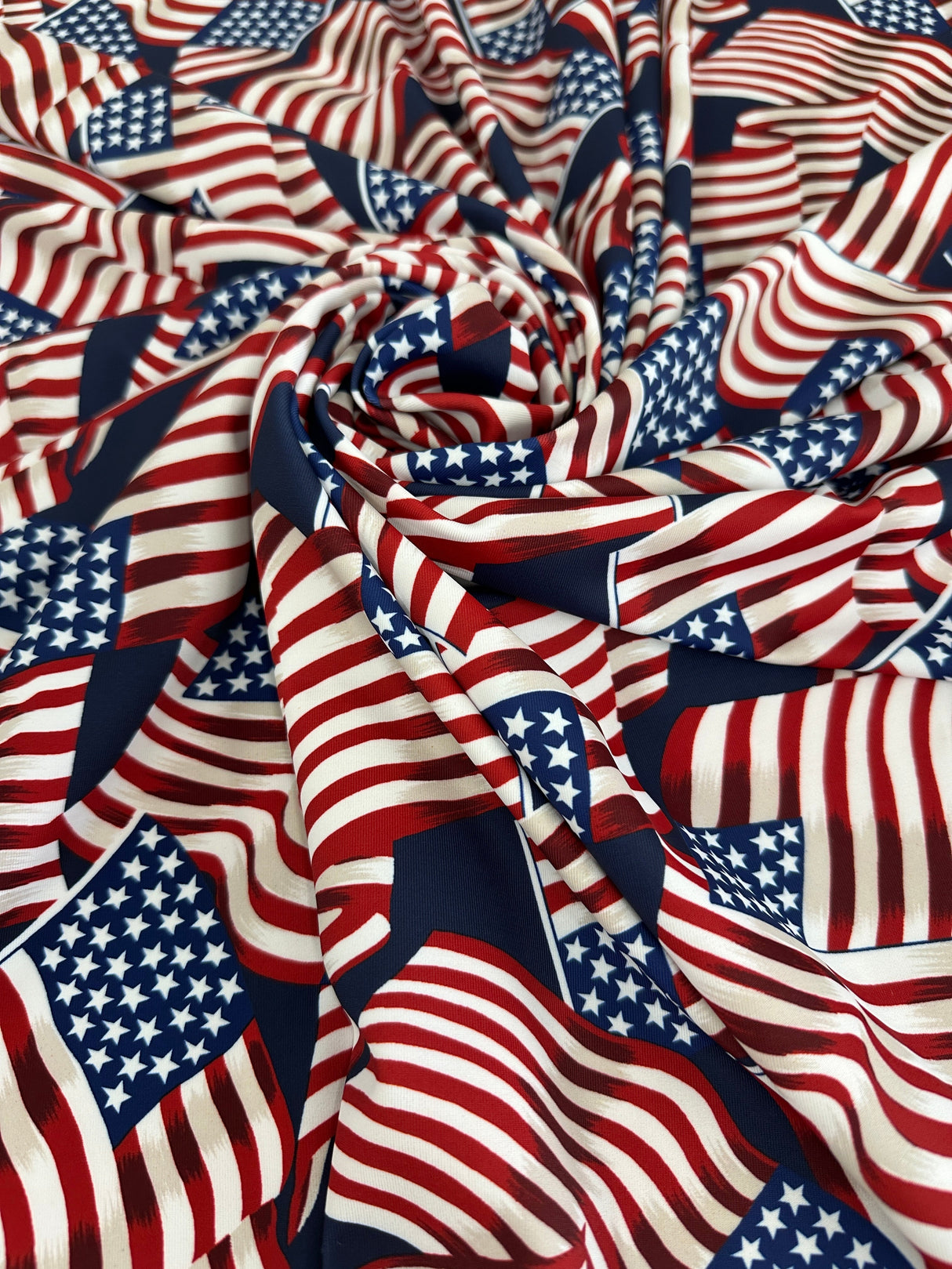 Printed Nylon Spandex American Flag