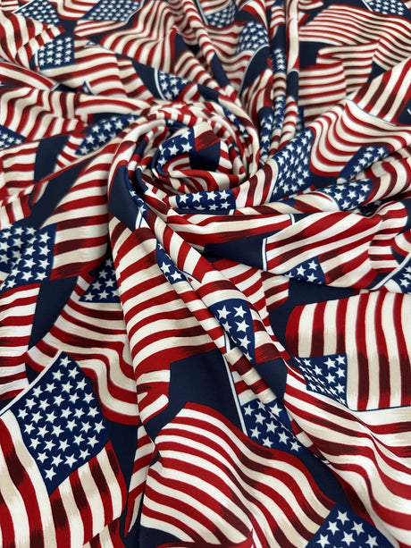 Printed Nylon Spandex American Flag