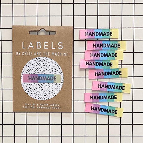 Woven Labels Rainbow Handmade 10 Pack
