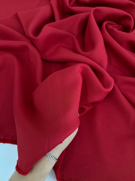 Red Gabardine Twill