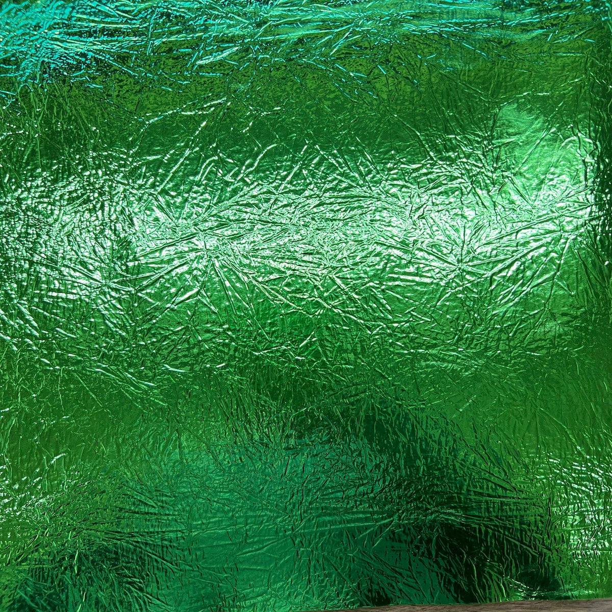 Chrome Mirror Reflective Vinyl Fabric Crushed Distressed Foil