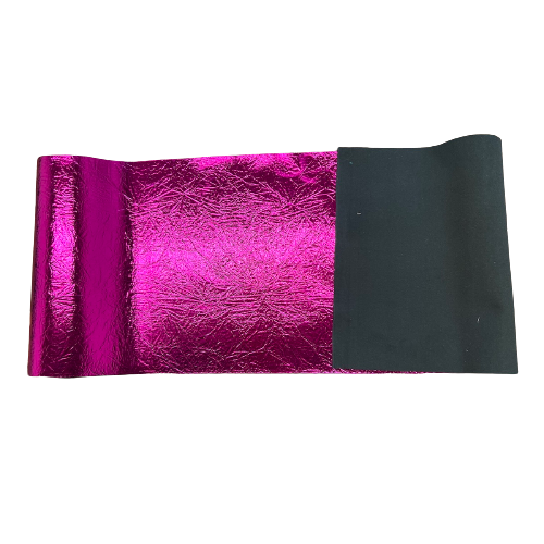 Crushed Distressed Foil Chrome Mirror Reflective Vinyl Fabric - Vinyl TPU, Crushed Distressed Foil, 54" Width (1 Yard)