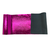 Crushed Distressed Foil Chrome Mirror Reflective Vinyl Fabric - Vinyl TPU, Crushed Distressed Foil, 54" Width (1 Yard)