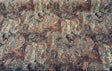 Hobo Patchwork Rust Latex Backed Chenille Upholstery Fabric - Rust, Abstract Medallion And Paisley Patchwork, 55.25" Width (1 Yard)