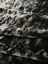 Black Crushed Velvet Fabric - Black, Crushed, 36" X 60" (1 Yard)