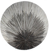 Leather Patchwork Cowhide Area Rug - Patchwork Cowhide Fabric, White/Brown, 5' X 7', 8' X 8' Round, 8' X 10', 9' X 12' (1 Unit)