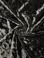 Black Crushed Velvet Fabric - Black, Crushed, 36" X 60" (1 Yard)