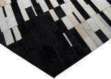 Patchwork Cowhide Area Rug - Black White Patchwork, 9' X 12" (1 Rug)