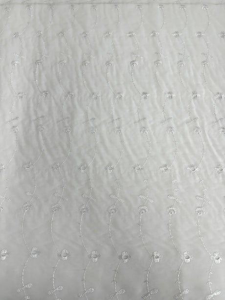 Cotton Embroidered Eyelet White