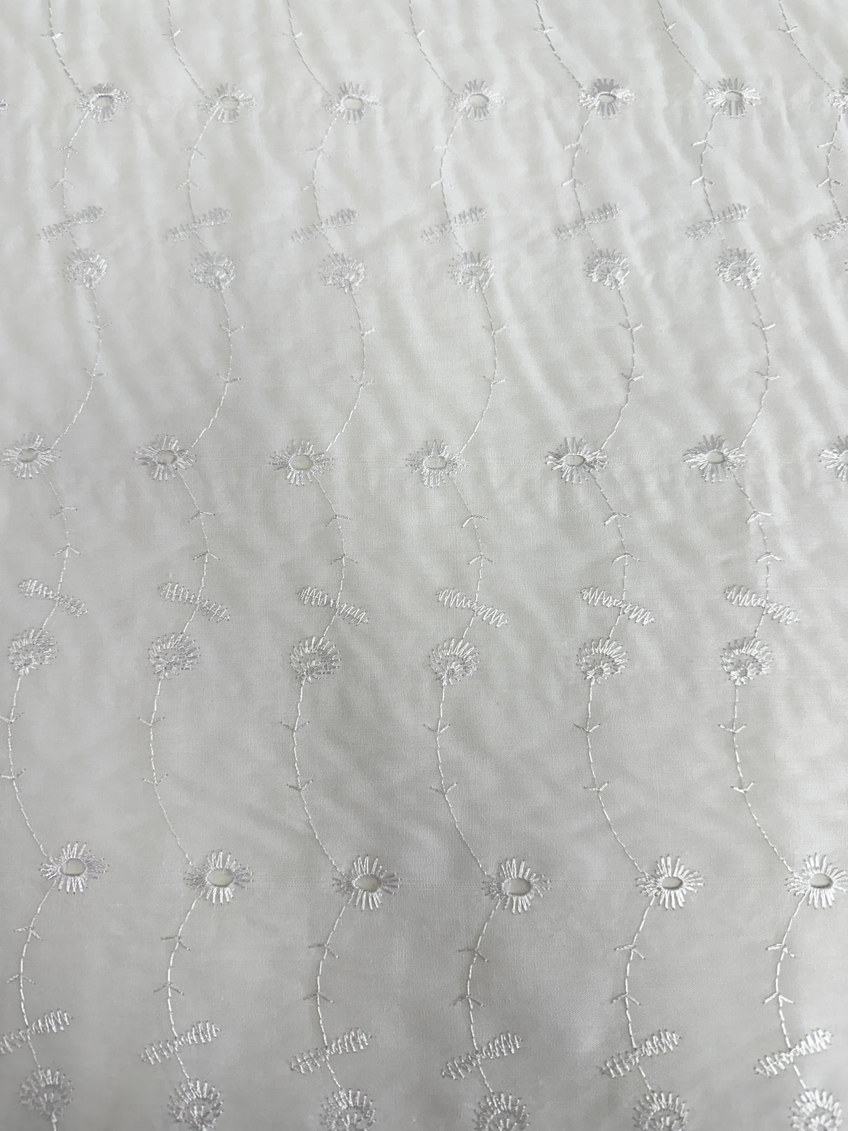 Cotton Embroidered Eyelet White