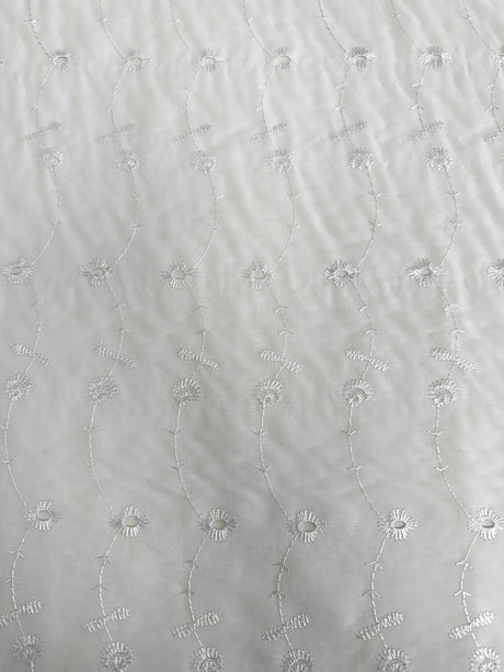Cotton Embroidered Eyelet White