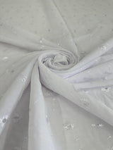 Cotton Embroidered Eyelet White