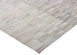 Fade Mocha White Patchwork Cowhide Fabric - Brown/White Faded, Area Rug, 5' X 7', 8' X 10', 9' X 12' (1 Unit)
