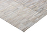 Fade Mocha White Patchwork Cowhide Fabric - Brown/White Faded, Area Rug, 5' X 7', 8' X 10', 9' X 12' (1 Unit)