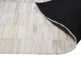 Fade Mocha White Patchwork Cowhide Fabric - Brown/White Faded, Area Rug, 5' X 7', 8' X 10', 9' X 12' (1 Unit)