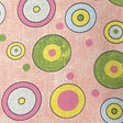 Circles on Pink Poly Cotton Fabric,