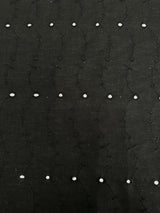 Black Embroidered Cotton Eyelet