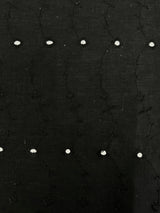 Black Embroidered Cotton Eyelet