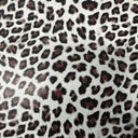 Faux Leather Baby Leopard Print 2-Way Stretch 54" White Brown