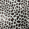 Faux Leather Baby Leopard Print 2-Way Stretch 54" White Brown