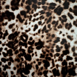 Jaguar Print Vegan Leather Fabric 54" Brown 2-Way Stretch