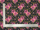 1 Yard Liverpool Knit Floral Fabric – Stretch Textured Crepe Material for Dresses and Tops – 58 Inch