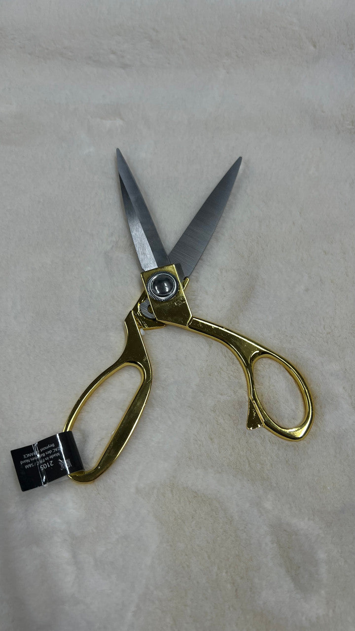 Professional Tailor Scissors Stainless Steel Fabric - Chrome Gold, Brushed Copper, Chrome Silver, Brushed Nickel, 8" Length, 2.35" Width, 0.79" Height