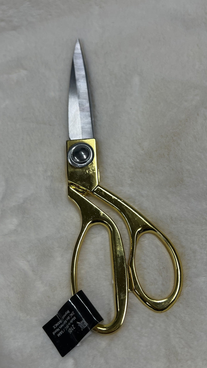 Professional Tailor Scissors Stainless Steel Fabric - Chrome Gold, Brushed Copper, Chrome Silver, Brushed Nickel, 8" Length, 2.35" Width, 0.79" Height