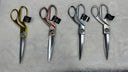 Professional Tailor Scissors Stainless Steel Fabric - Chrome Gold, Brushed Copper, Chrome Silver, Brushed Nickel, 8" Length, 2.35" Width, 0.79" Height