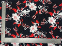 1 yarda de tela de punto Liverpool con estampado floral – tela floral elástica texturizada para prendas y turbantes – 58 pulgadas