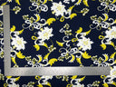 1 yarda de tela de punto Liverpool con estampado floral – tela floral elástica texturizada para prendas y turbantes – 58 pulgadas