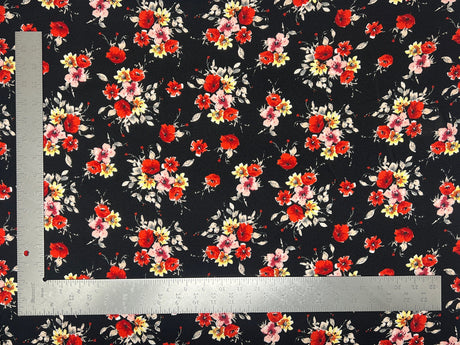 1 Yard ITY Knit Animal Print Fabric with Sequins Stretch Drapey Material 60 Inch Width
