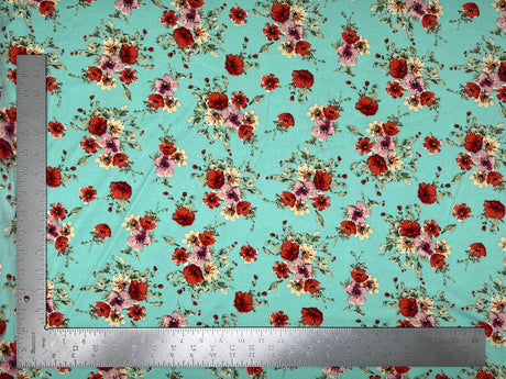 1 Yard ITY Knit Animal Print Fabric with Sequins Stretch Drapey Material 60 Inch Width