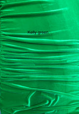 Kelly Green Stretch Velvet Fabric - Kelly Green, 58"-60" Width (1 Yard)
