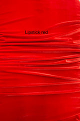 Lipstick Red Stretch Velvet Fabric - Red, 58"-60" Width (1 Yard)