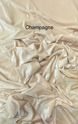Champagne Stretch Velvet Fabric - Champagne, 58"-60" Width (1 Yard)