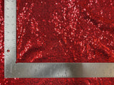 1 Yard 3mm Mini Shiny Sequins on Poly Spandex Mesh Fabric Sparkly Stretch 60 Inch Width