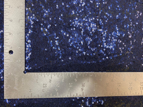 1 Yard 3mm Mini Shiny Sequins on Poly Spandex Mesh Fabric Sparkly Stretch 60 Inch Width