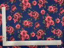 1 yarda de tela de punto ITY con estampado floral para vestidos y prendas, 60 pulgadas de ancho