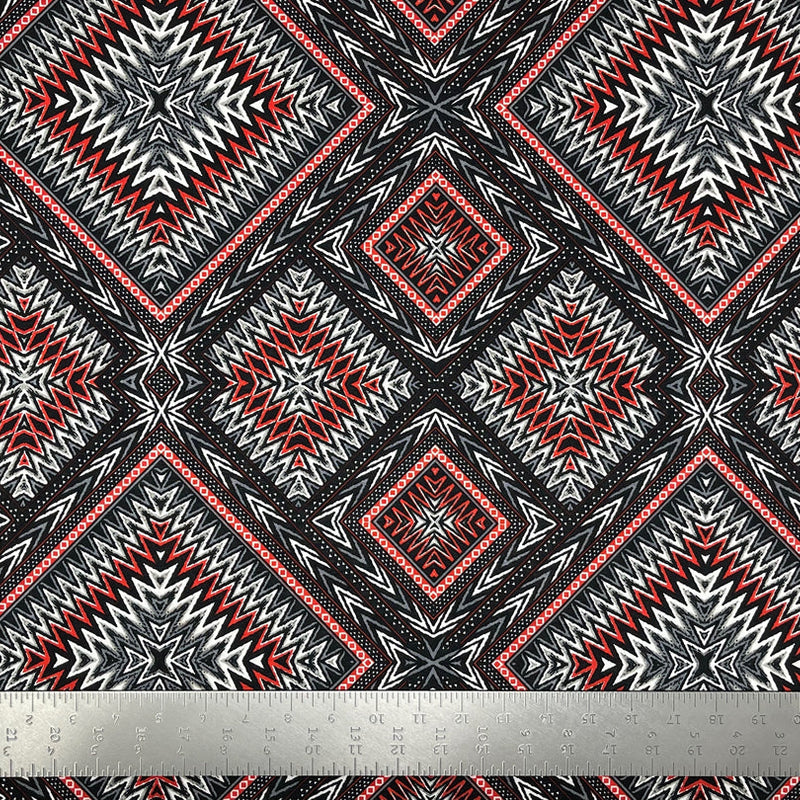 1 Yard ITY Knit Geometric Print Fabric for Apparel and Accessories 60 Inches Wide