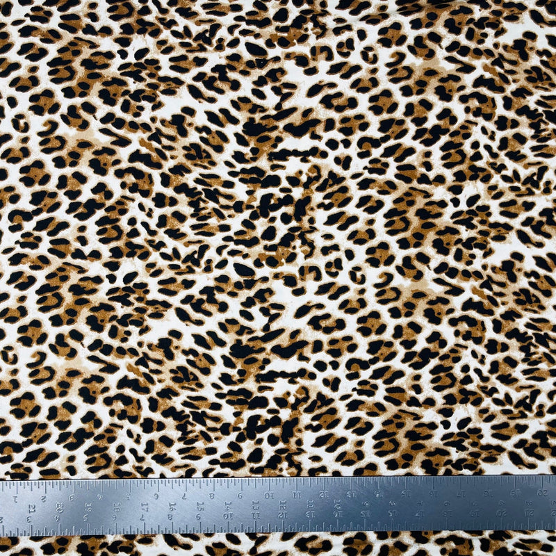 1 yard DTY double brushed animal print knit fabric 60 inch soft stretch fabric for garments