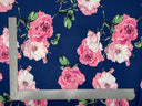 1 yarda de tela de punto ITY con estampado floral para vestidos y prendas, 60 pulgadas de ancho