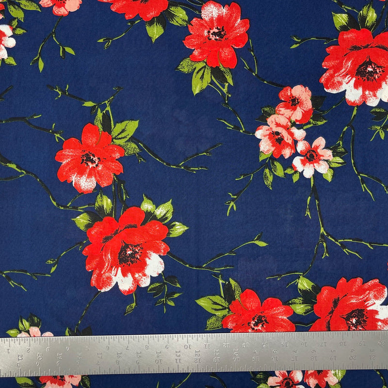 1 Yard Stretch ITY Floral Knit Fabric For Tops Dresses Skirts Apparel Projects 60 Inch Wide
