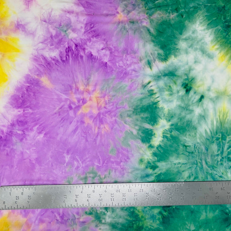 1 Yard DTY Tie Dye Brushed Knit Fabric – Lightweight 60" Soft Stretch Knit for Trendy Apparel
