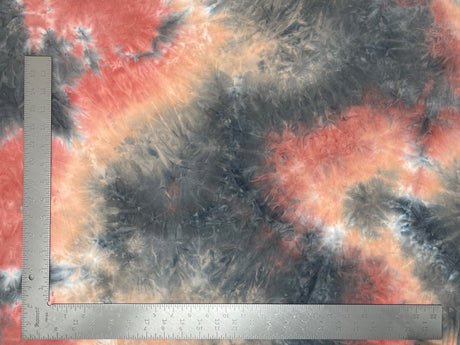 1 Yard DTY Double Sided Brushed Tie Dye Knit Fabric – Lightweight Stretch Fabric with Artistic Color Burst
