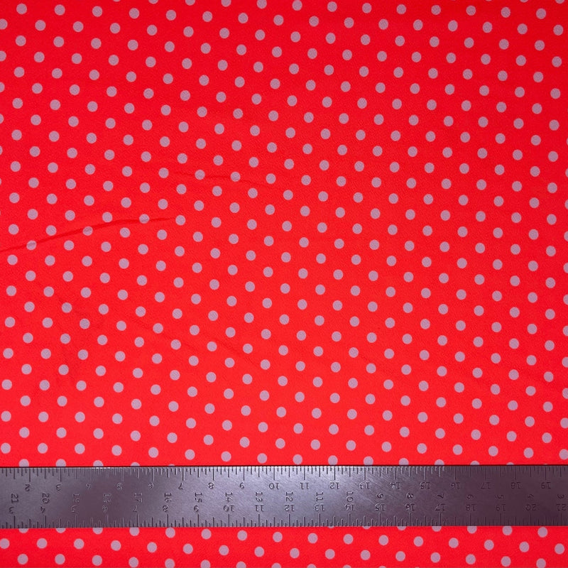 1 Yard Liverpool Knit Neon Polka Dot Fabric – Medium Weight Stretch Fabric for Bold Apparel Designs