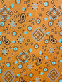 Paisley Bandanna Tangerine Poly Cotton Fabric - Tangerine Paisley Bandanna, 59/60" Width (1 Yard)